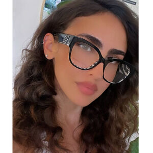 NEW Dolce Gabbana DG3377 Black Cat Eye Eyeglasses Frames